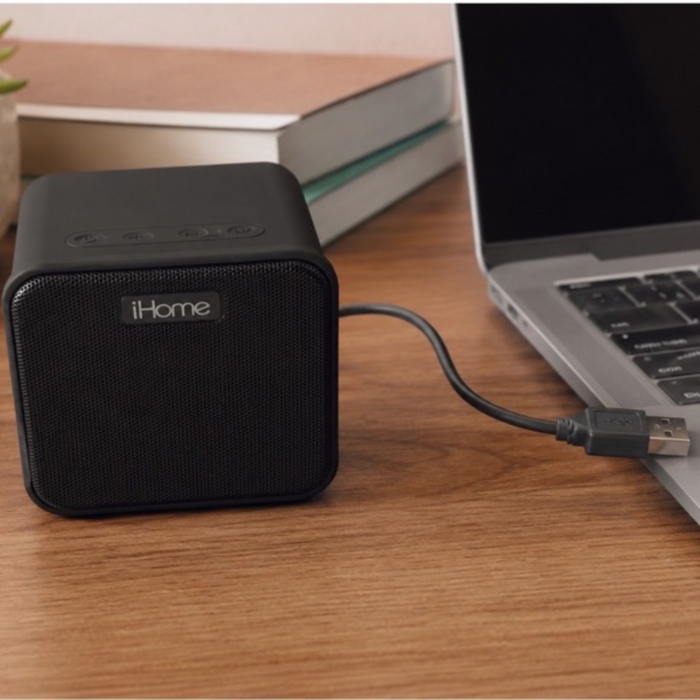 iHome iBT58 Bluetooth Rechargeable Portable Cube Speaker USB Charging 13-110